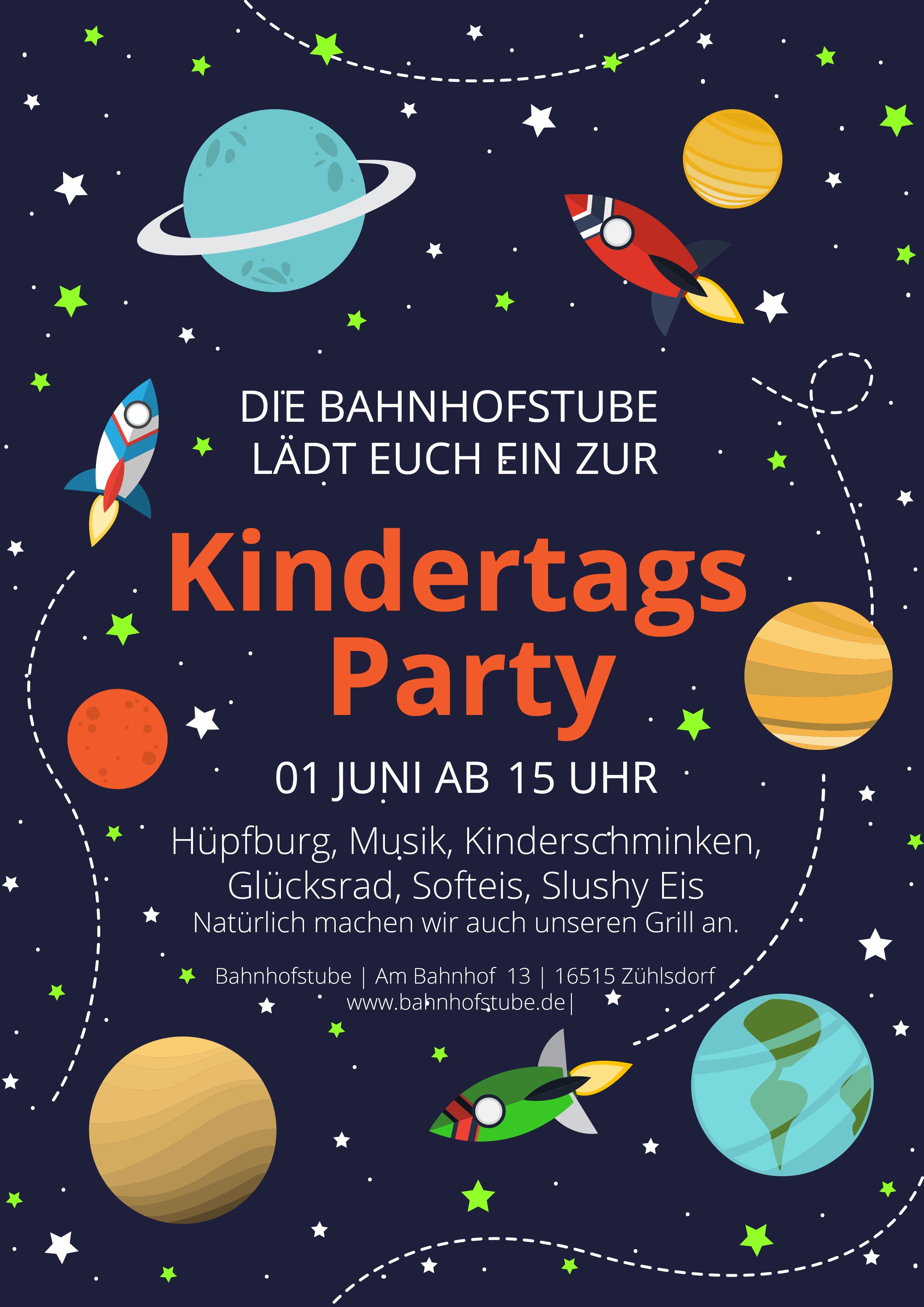 Kindertags Party in der Bahnhofstube Zühlsdorf